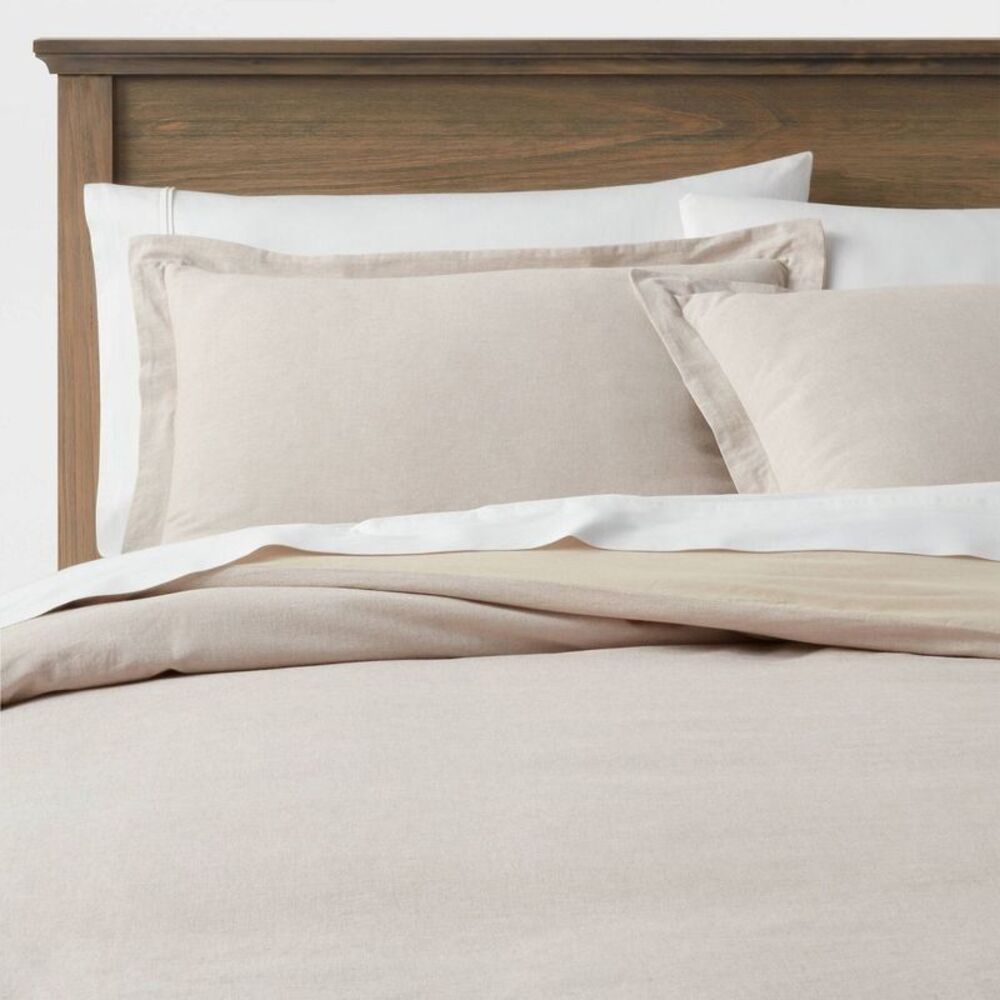 Threshold - Twin/Twin Extra Long Cotton Linen Chambray Duvet C Khaki